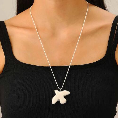 New White Peace Dove Pendant Necklaces for Women Fashion Met