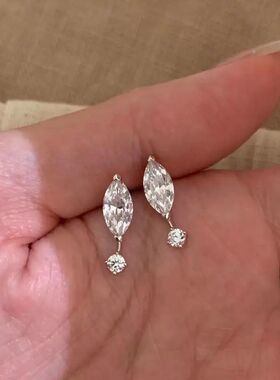 Korean Style Exquisite Rhinestone Water Drop Stud Earrings f