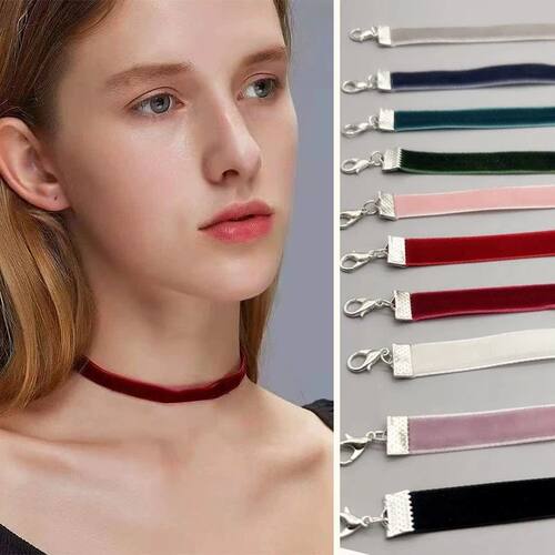 Fashion Sexy Punk Gothic Black Velvet Choker Necklaces Simpl