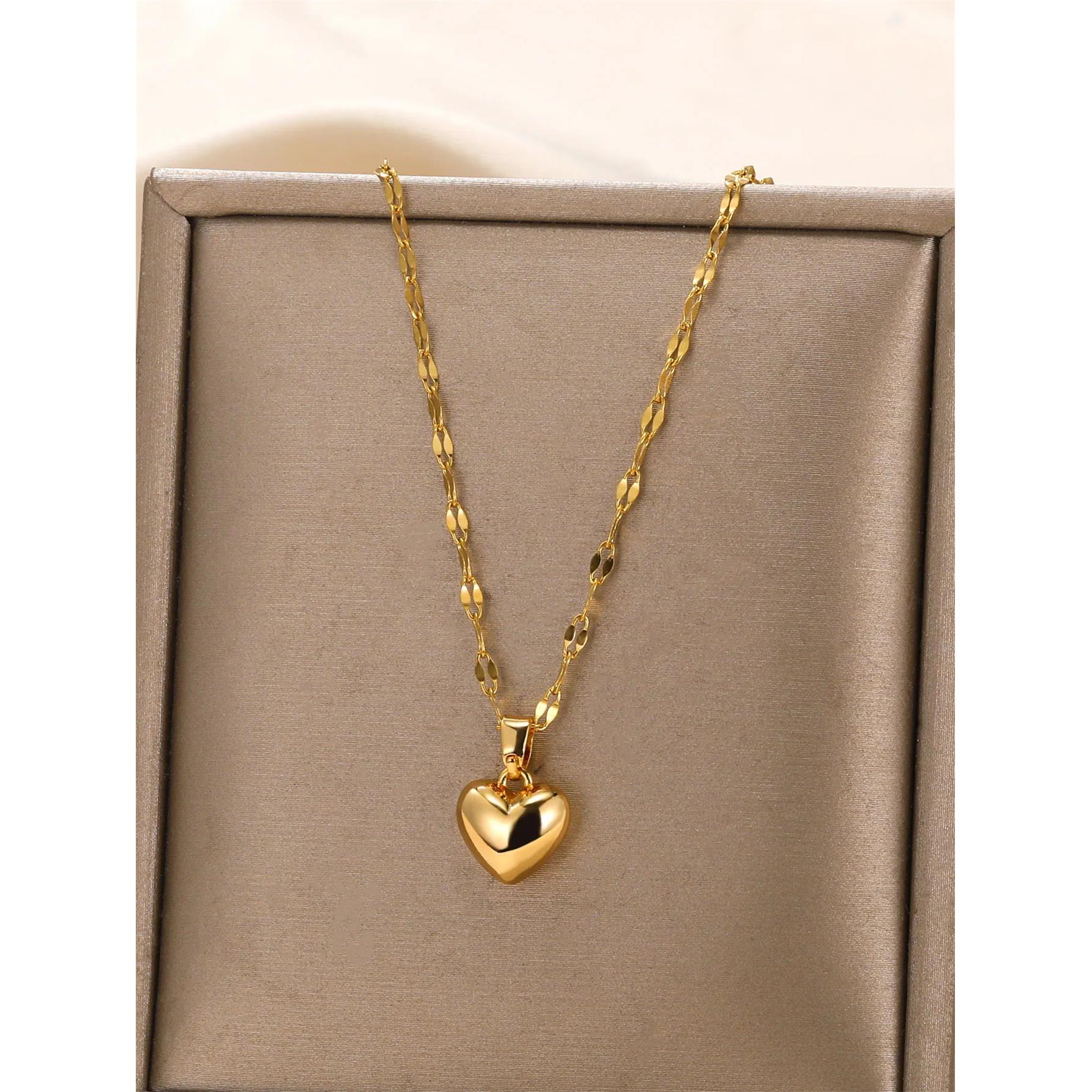 Stainless Steel Love Heart Necklace For Women 2023 New rendy