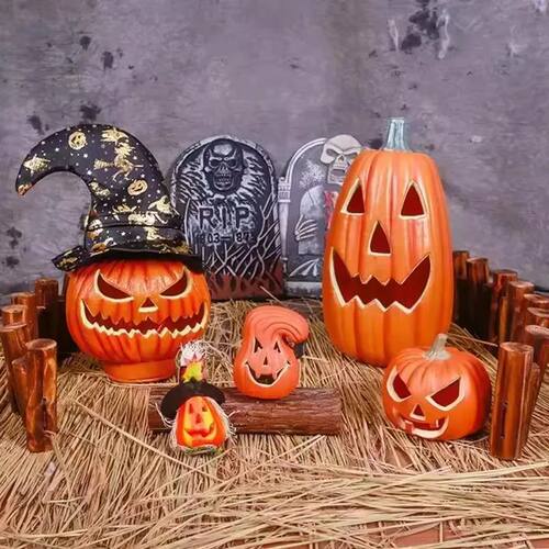 1Pc Decorative Pumpkin Halloween Props Lantern Decor Pumpkin