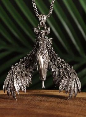 Gothic Evil Angel Witch Devil Pendant Necklace for Men and W