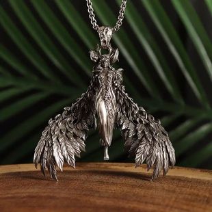 Gothic Evil Angel Witch Devil Pendant Necklace for Men and W