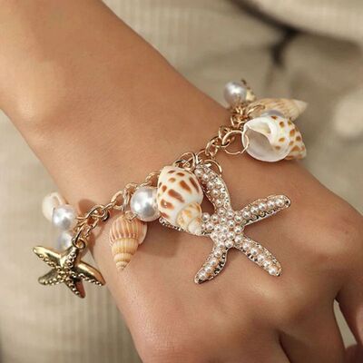Bohemia Beach Bracele Naural Shell Cue Adjusable Ocean Muli-