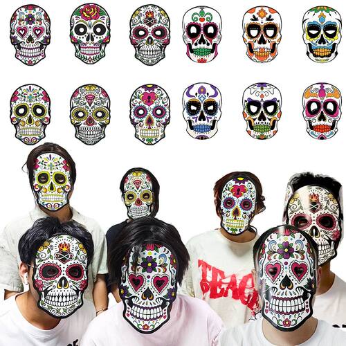 Masks Mexican Day of The Dead Skull Mask Cosplay Halloween S
