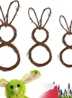 Easer Bunny Spring Wreah Raan Rabbi Design Frame Suppor DIY