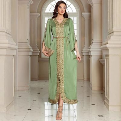 Jalabiya 2025  Dress Women  Beading Diamond Party Dress Lace