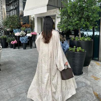 Satin Kimono Open s for Women 2025  Dress Turkey Kaftan Keba