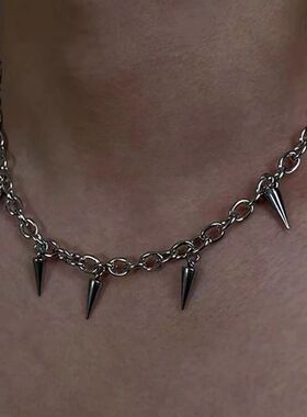 Sainless Seel Punk Aesheic Sud Necklace Men Choker Cool Hip