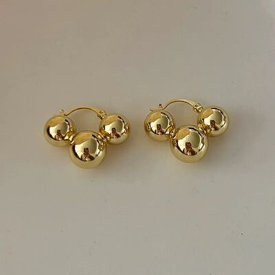 Meal Ball Earrings European and American Syle Personalized F