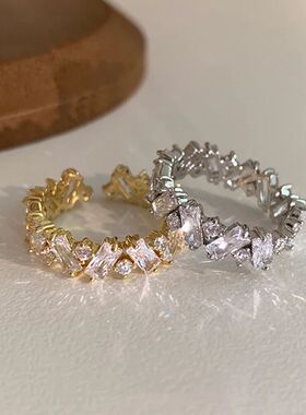 2026 Korea New Design Fashion Jewelry Luxury Shiny Zircon Ri