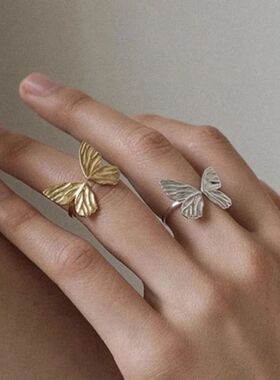 Personalized Niche Versaile Buerfly Open Ring for Women Fash