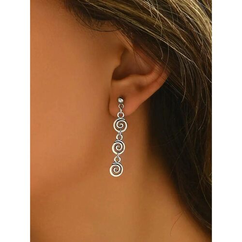 Retro Spiral Swirl Drop Earrings For Women Daily Holiday Wea