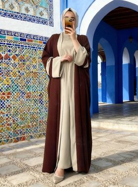 Dress s Women 2 Piece Set Musulman Ensembles Morocco Caftan