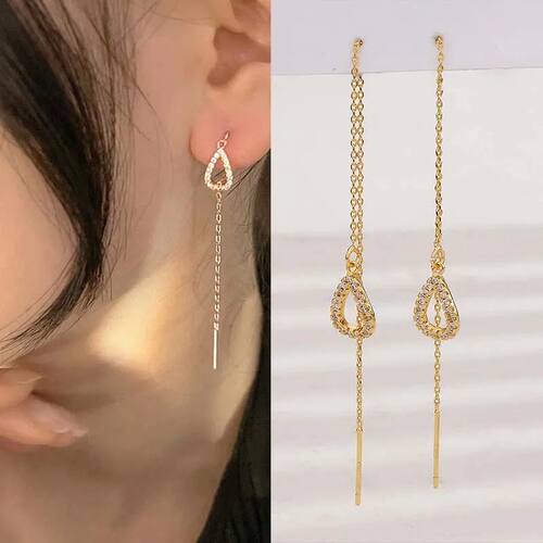 Fashion Drop Ear Line Long Hanging Earrings for Women Gold C