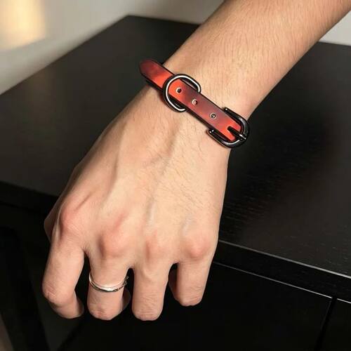 Sweet Cool Warm Color Change Bracelet for Women Men Punk Hip