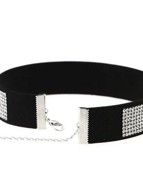 Exaggerae Harajuku Gohic Punk Fashion Simple Velve Crysal Si