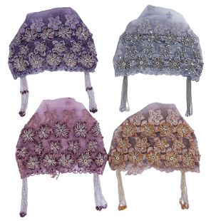 New Ethnic Tassel Headscarf Beaded Embroidery Turban Luxury