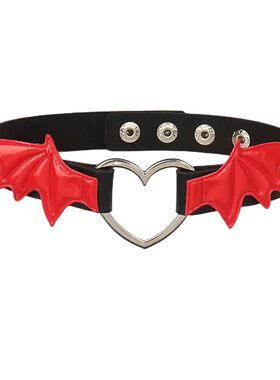 Harajuku Simple Originaliy Dark Punk Love-hear shape Wings C