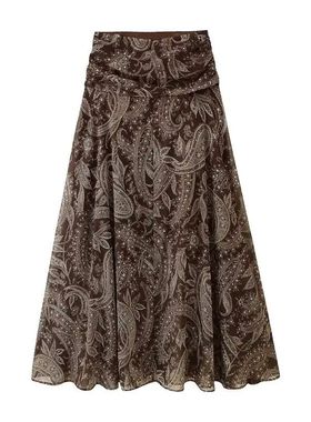 Autumn Fashion High Waist A-line Dress For Women Chiffon Pri