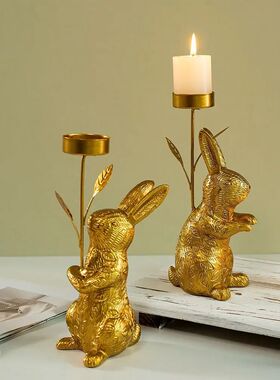 Resin Easer Bunny Candle Holder Elegan cae Candle Sand Exqui