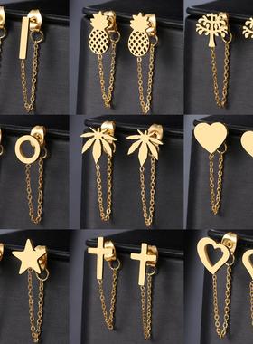 Stainless Steel Earrings 2022 nd Cross Geometric Element Sta