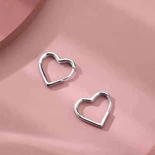 Silver Geometric Oval Women's Small Circle Earrings Hypoalle
