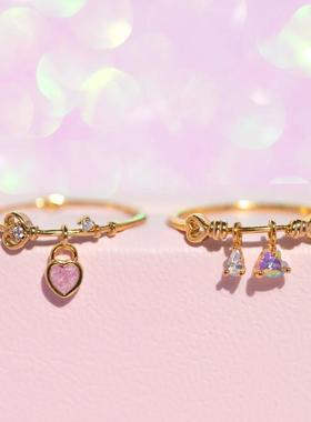 Fashion Vintage Colorful Zircon Love Heart Ring For Women Gi