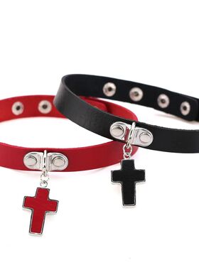 Harajuku SimpleGohic Swee Nigh clubPunk Tide Leaher collar E
