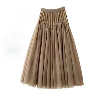 Skirt for Net Pleats Winter Puffy Autumn Atmospheric Women