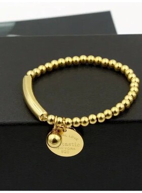Fine Jewelry Stainless Steel Ball Beads Bracelet For Women C