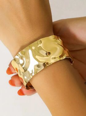 Classic Wide Cuff Bangles Bracele for Women Punk Geomeric Me