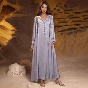 Dress Suit 2 Piece Sets Women Party Open Dresses Diamonds L