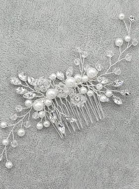 Crystal Pearl Tiaras Barrettes Hair Clips Hair Combs for Wed