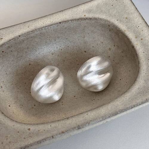1 pair Elegant Metal Brushed Earrings Ear Jewelry Hypoallerg