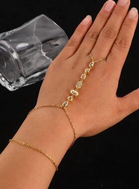 Sainless Seel Colorful Rhinesone Tassel Braceles for Women L