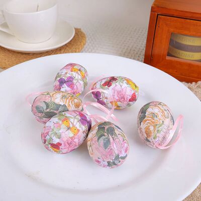 Easer Egg Pendan Creaive DIY Pained Simulaed Egg Decoraion O