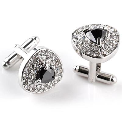 Luxury Cufflinks For Mens And Women Zircon Black Purple Whit