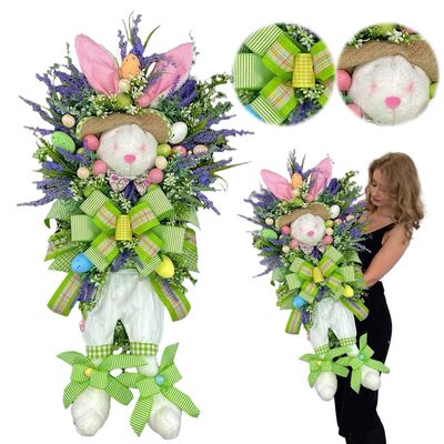 Easer Simple Bunny Wreah Door Hanger Colourful Eggs Bunny Ga