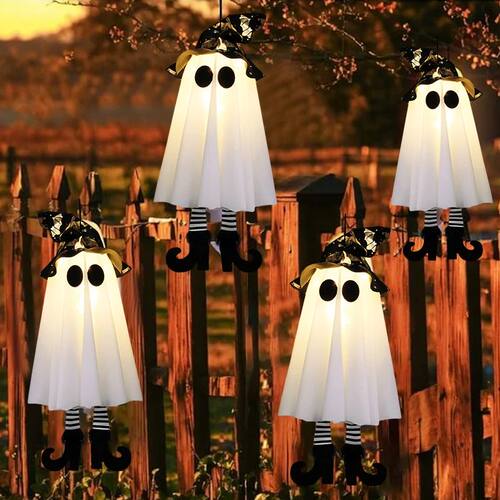 4/1Pcs Halloween LED Light Up Witch Ghost for Halloween Part