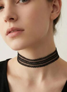 Charming Sexy Elasic Lace Collarbone Necklaces for Women Lad
