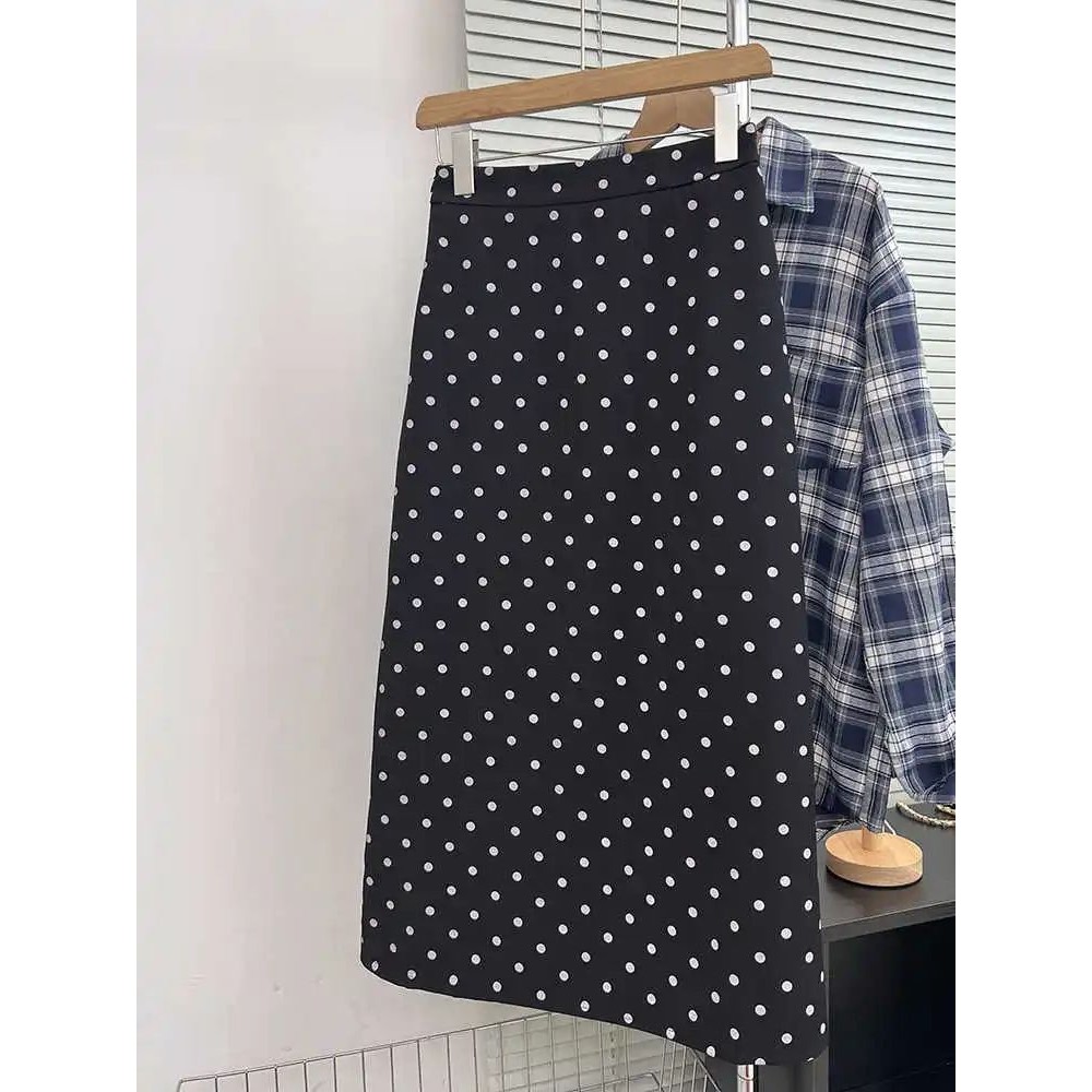 Casual Polka Dot Pattern women's skirt High Waist High Quali