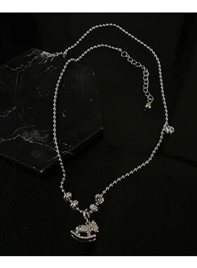 Stylish Cute Small Horse Pendant Necklace For Women, Stainle