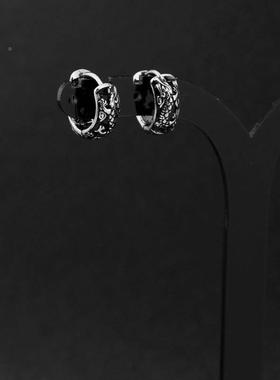 Stainless steel retro dragon shaped personalized earrings