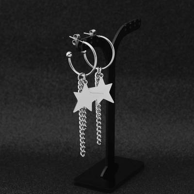 Fashion pentagram tassel earrings Harajuku earrings