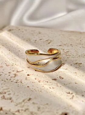 2026 Fashion INS Whie Enamel Ring Popular Elegen Ladies Open