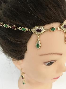 Arab vintagr metal hair chain headb fine jewelry design bran