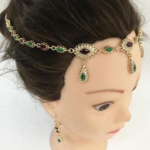 Arab headb design bran chain jewelry hair metal vintagr fine