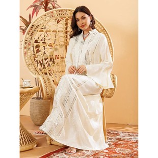 Djellaba Sequin s for Women Maxi Dress Turkey Kafan Dubai A