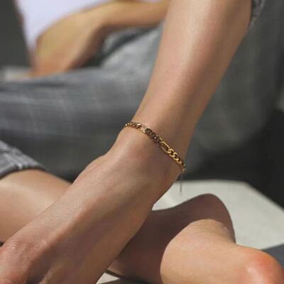 Golden / Silver Small Thin Link Buerfly Ankles for Women - W